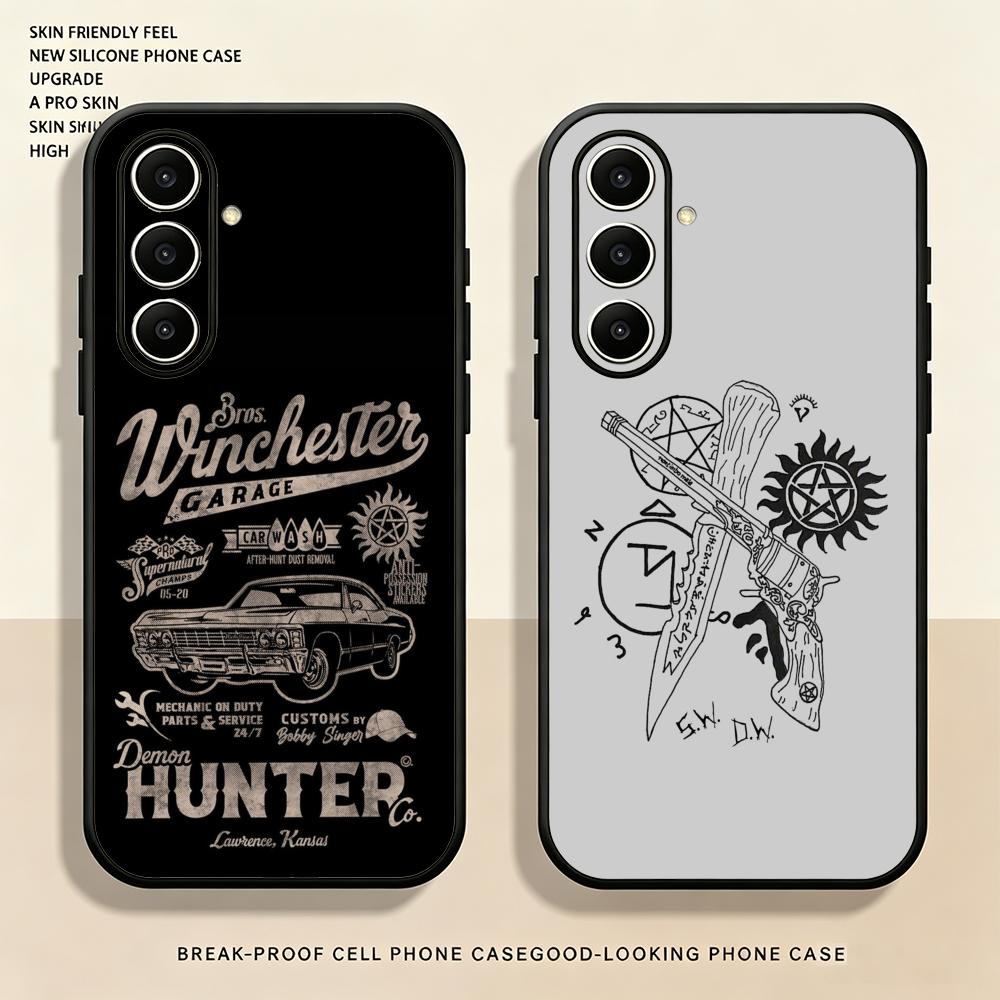 Phone Cases Galaxy S25 - Coque de téléphone Supernatural, noire, souple,