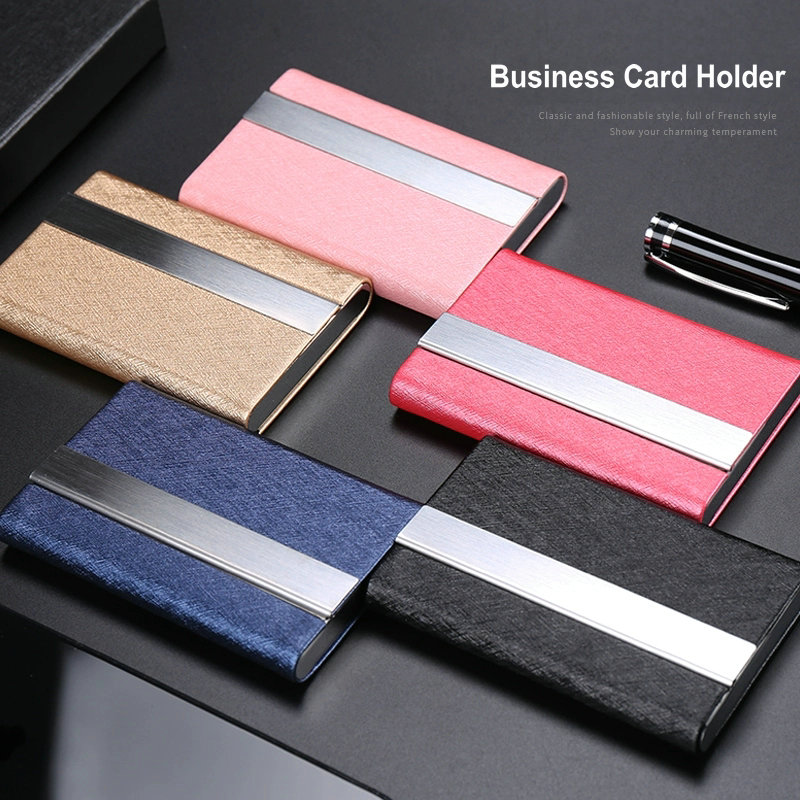 Card Holder Slim Case - Porte-cartes de visite en simili cuir,