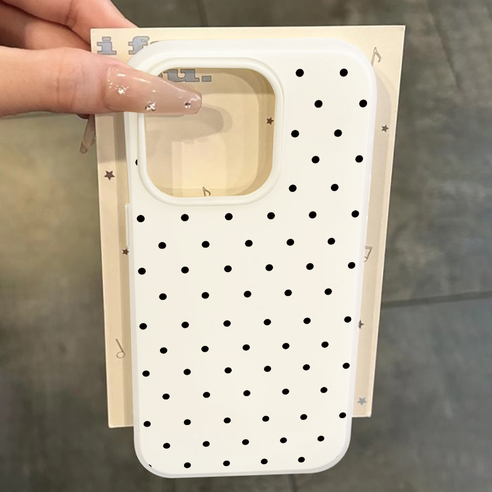 Phone Cases Galaxy S25 - Coque minimaliste à pois anti-poussière pour