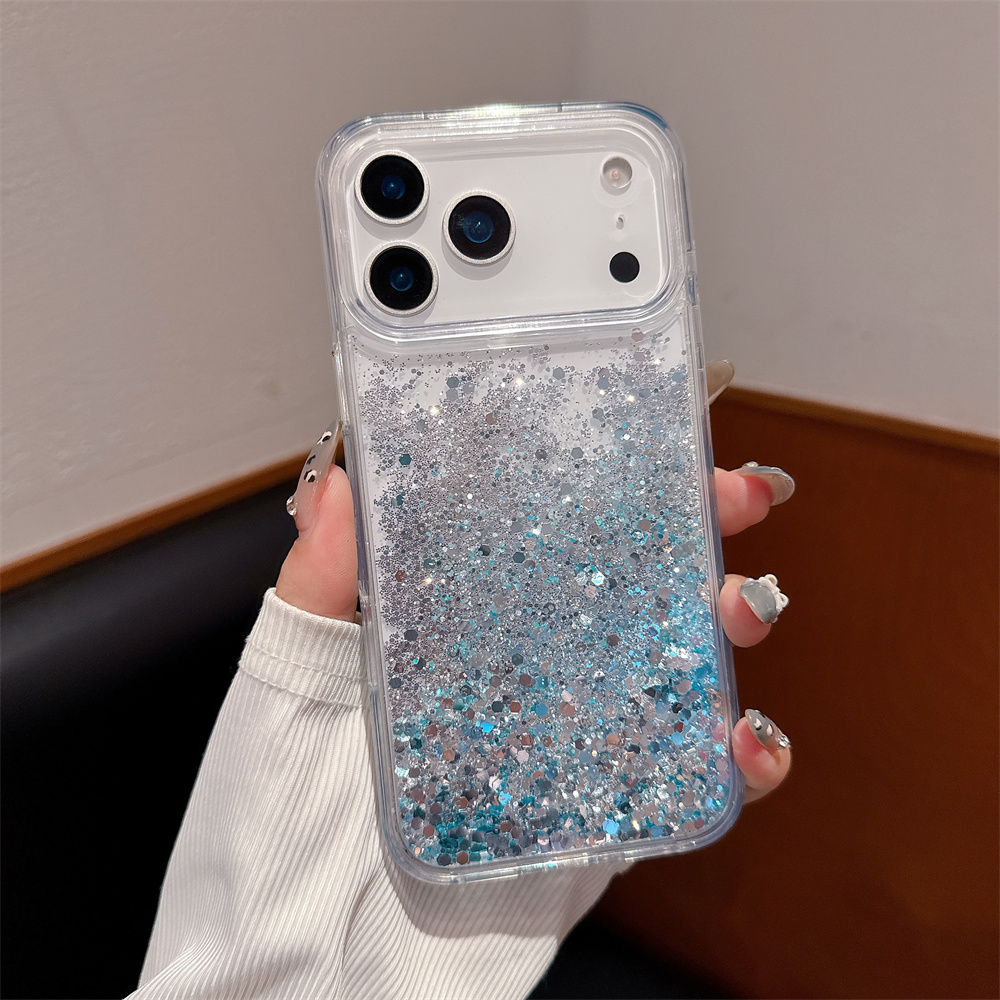 Silicone Liquid Case - Bling Quicksand housse pour iPhone 17