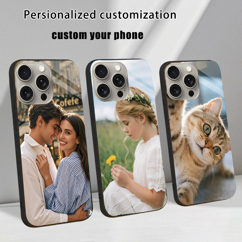 Phone Cases Personalised - Étui en verre trempé personnalisé pour