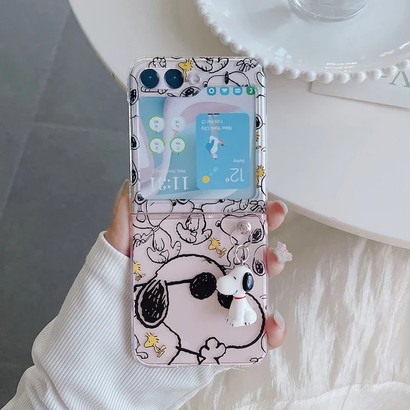Phone Cases Z Flip 7 - Coque de téléphone transparente avec dessin