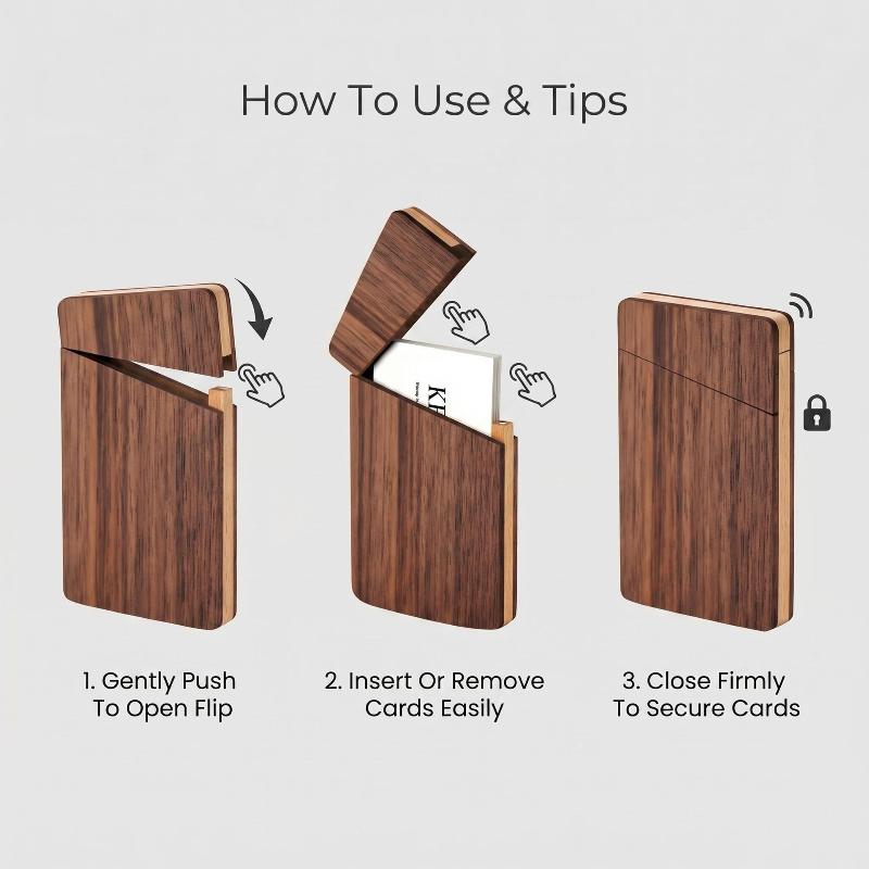Porte-cartes de visite en bois - Card Holder Slim Case avis et prix